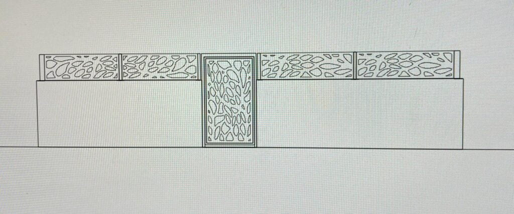 valla sobre muro Valla metalica